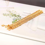 24K Plated Bracelet Chunky Cuban Chain Jewelry
