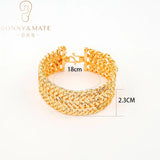 24K Plated Bracelet Chunky Cuban Chain Jewelry