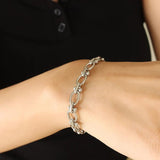 Thick Chain Couple Bracelet Stainless Steel Jewelry Gift