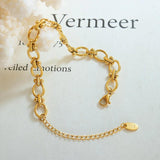Thick Chain Couple Bracelet Stainless Steel Jewelry Gift