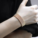 Vintage 16mm Rose Gold Bangle Bracelet Watch Band Chain Jewelry