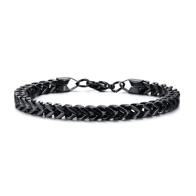Men's Foxtail Chain Bracelet, Vintage Franco Wristband