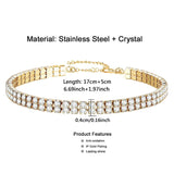 Double Row Crystal Tennis Bracelet for Women