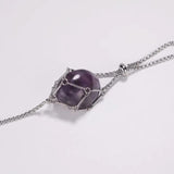 Crystal Bracelet Holder Cage Net Bag for Crystal Quartz Bracelet Rope
