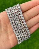 Love Heart Cz Tennis Bracelet with Zircon & Turquoise Plating