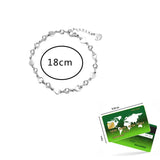 Zircon Heart Chains Bracelet Silver Hollow Heart INS Y2K Style Bracelet