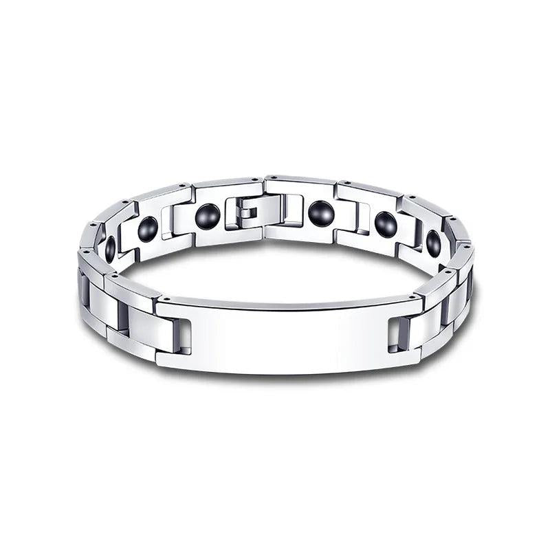 Titanium Steel Braided Magnet Energy Bracelet Bangle