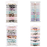 12pcs Crystal Bracelet Natural Stone Bead Chip Jewelry Rose Quartz Wristband