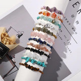 12pcs Crystal Bracelet Natural Stone Bead Chip Jewelry Rose Quartz Wristband