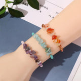 12pcs Crystal Bracelet Natural Stone Bead Chip Jewelry Rose Quartz Wristband