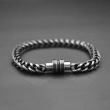 Vintage Men's Bracelet Chain Bangle Retro Magnetic Clasps Wristband