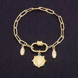 Our Lady of Guadalupe Bracelet Copper Zircon Religious Jewelry