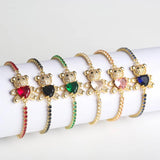 Teddy Bear Cz Crystal Bracelet for Women