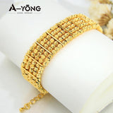 Layer Copper Beads Bracelets 21k Plated Middle East Mulism Religion Wedding