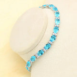 Green Yellow Zircon Dubai Silver Bracelet for Women