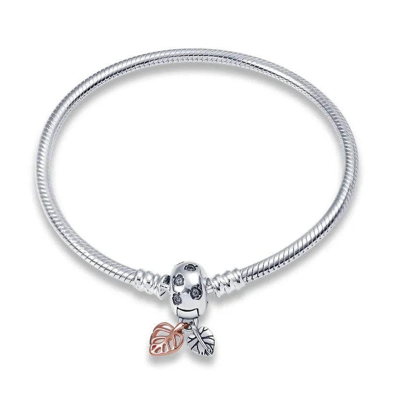 925Silver Classic Snake Chain Bangle & Bracelet for Women CMB056