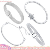 925Silver Classic Snake Chain Bangle & Bracelet for Women CMB056