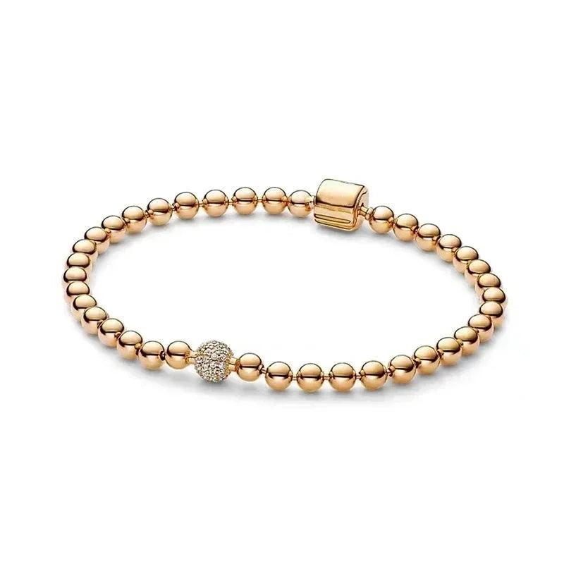 925 Sterling Silver Light Bead Chain Bracelet
