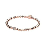 925 Sterling Silver Light Bead Chain Bracelet