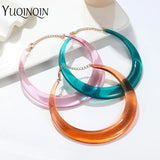 Resin Choker Necklace for Women Round Collar Kpop Goth Party Jewelry
