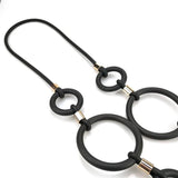 Rubber Jewelry Women Long Pendant Necklace Punk Style Clothes Accessories