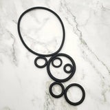 Silicone Necklace Women Punk Jewelry Circle Vintage Sweater Chain