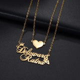 Custom Arabic Name Necklace Stainless Steel Crown Pendant Gift