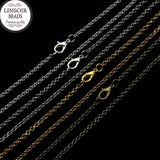 3mm Antique Bronze/Silver/Gold Long Link Necklace Chains Bulk