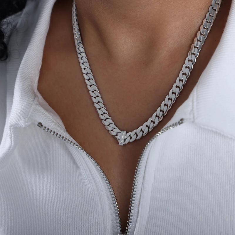 Metal Thick Necklace Watch Chain Jewelry Girlfriends Couple Jewelry
