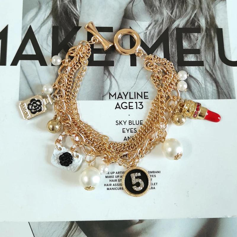 Crystal Pearl Tassel Bracelet No.5 Gift