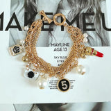 Crystal Pearl Tassel Bracelet No.5 Gift