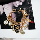 Crystal Pearl Tassel Bracelet No.5 Gift