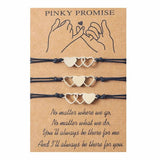 Heart Bracelet Wax Friendship Sister Couple Gift