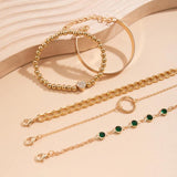 Punk Cuban Link Chain Rhinestone Heart Bracelet for Women