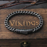 Vintage Chain Link Men Bracelet Punk Rock Stainless Steel Motorcycle Bracelets
