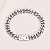 9MM Wide Cuban Chain Bracelet for Men, Waterproof Stainless Steel Wristband