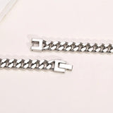 9MM Wide Cuban Chain Bracelet for Men, Waterproof Stainless Steel Wristband