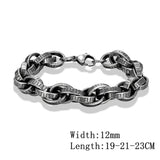 Gothic Style Men Stainless Steel Biker Chain Bracelet