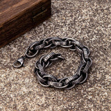 Gothic Style Men Stainless Steel Biker Chain Bracelet