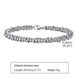 Twisted Stainless Steel Bracelets For Women Men, Stylish Wristband