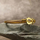Horseshoe Bracelet Magnet Clasp Stainless Knot Chain Braided Couple Jewelry
