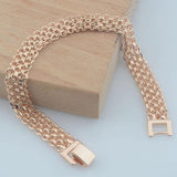 585 Rose Women Bracelet Wristband Weaving Jewelry Men