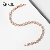 CZ Tennis Bracelet Silver Chain Crystal Wedding Jewelry