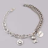 Stamp Bracelets for Women Chain LOVE Heart Party Jewelry Gift