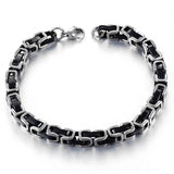 Men's Stainless Steel Byzantine Bracelet 6mm