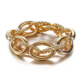 Chunky Twist Chain Bracelet Punk Statement Jewelry