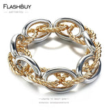 Chunky Twist Chain Bracelet Punk Statement Jewelry