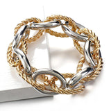 Chunky Twist Chain Bracelet Punk Statement Jewelry