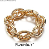Chunky Twist Chain Bracelet Punk Statement Jewelry