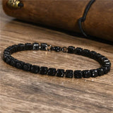5mm Zircon Tennis Chain Bracelet Stainless Steel Unisex Jewelry